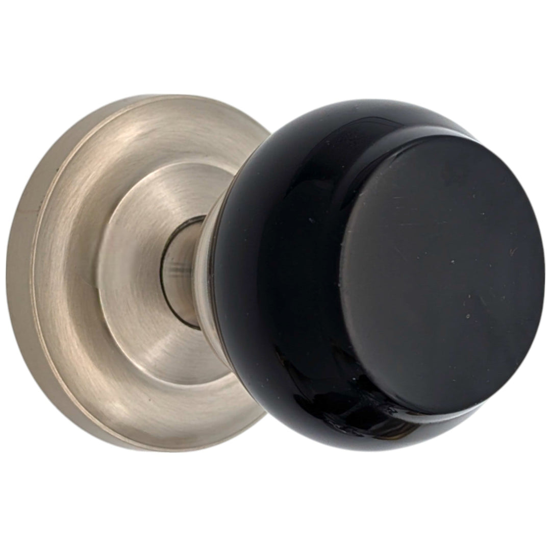 Magnifique® Classic Door Set with Black Obsidian Knobs (Several Finishes Available)