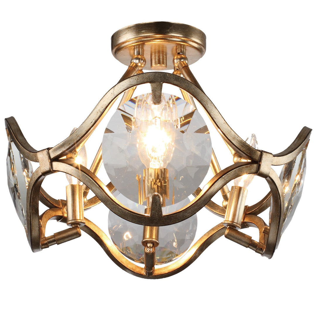 Crystorama Crystorama Quincy 4 Light Distressed Twilight Semi Flush Mount