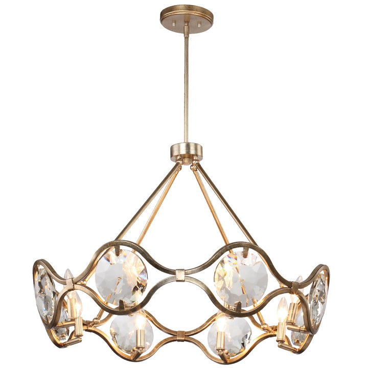 Quincy 8 Light Distressed Twilight Chandelier Crystorama