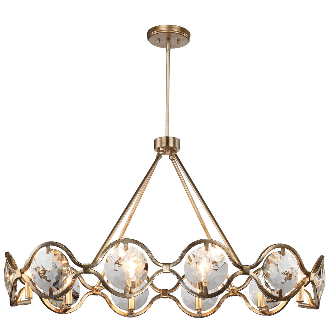 Quincy 10 Light Distressed Twilight Chandelier Crystorama