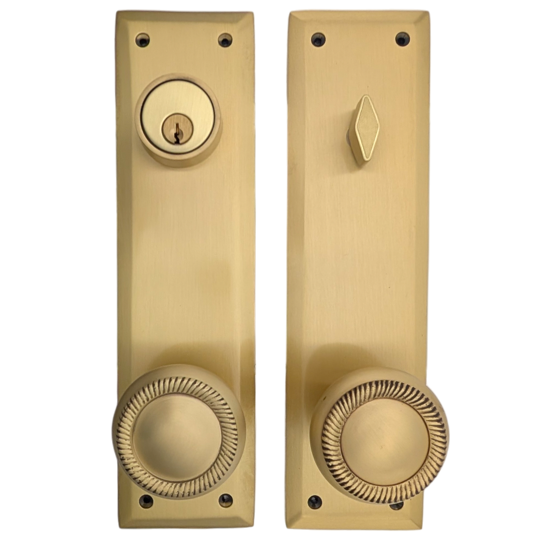 Quaker Style Single-Door Deadbolt Entryway Set (Several Finish Options)