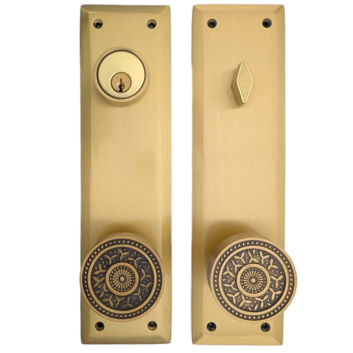 Quaker Style Single-Door Deadbolt Entryway Set (Several Finish Options)