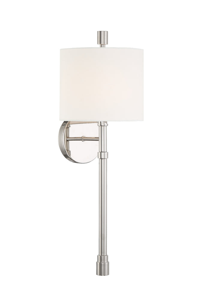 Rachel 1 Light Polished Nickel Sconce Crystorama