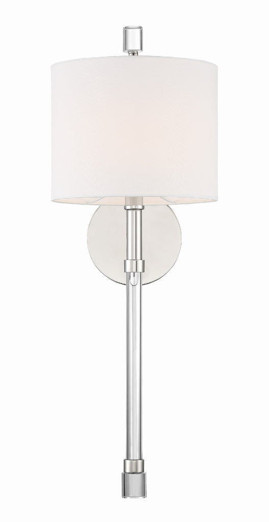 Rachel 1 Light Polished Nickel Sconce Crystorama