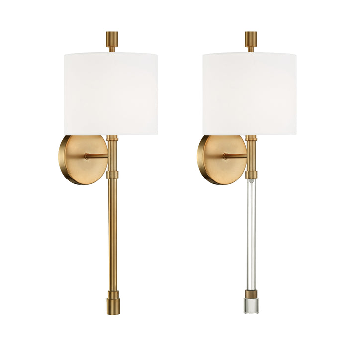 Rachel 1 Light Vibrant Gold Sconce Crystorama