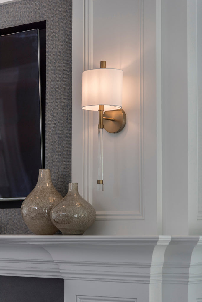 Rachel 1 Light Vibrant Gold Sconce Crystorama