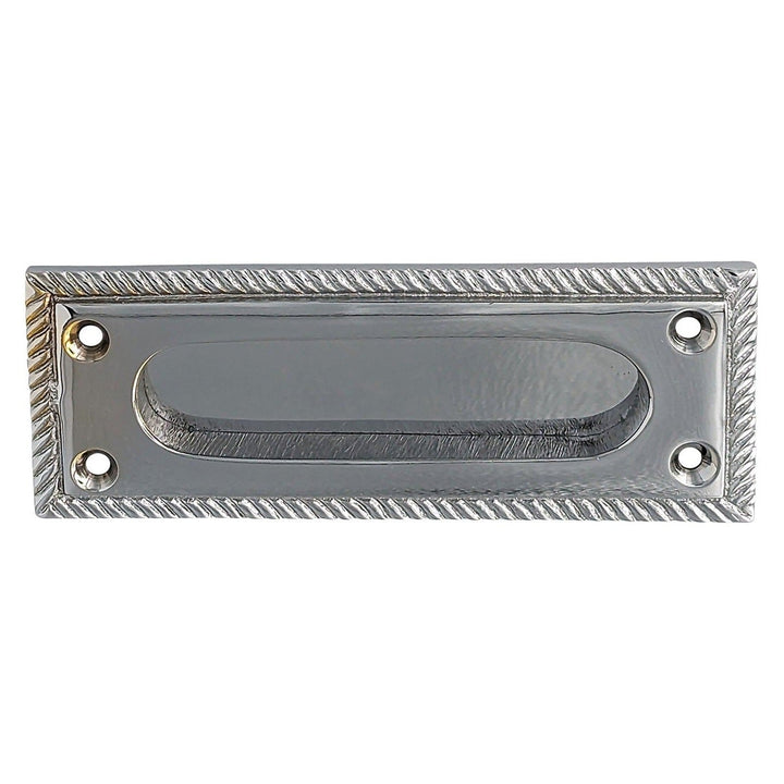 Rectangular Georgian Roped Solid Brass Window Sash Pull (Several Finishes Available) COPPER MOUNTAIN HARDWARE