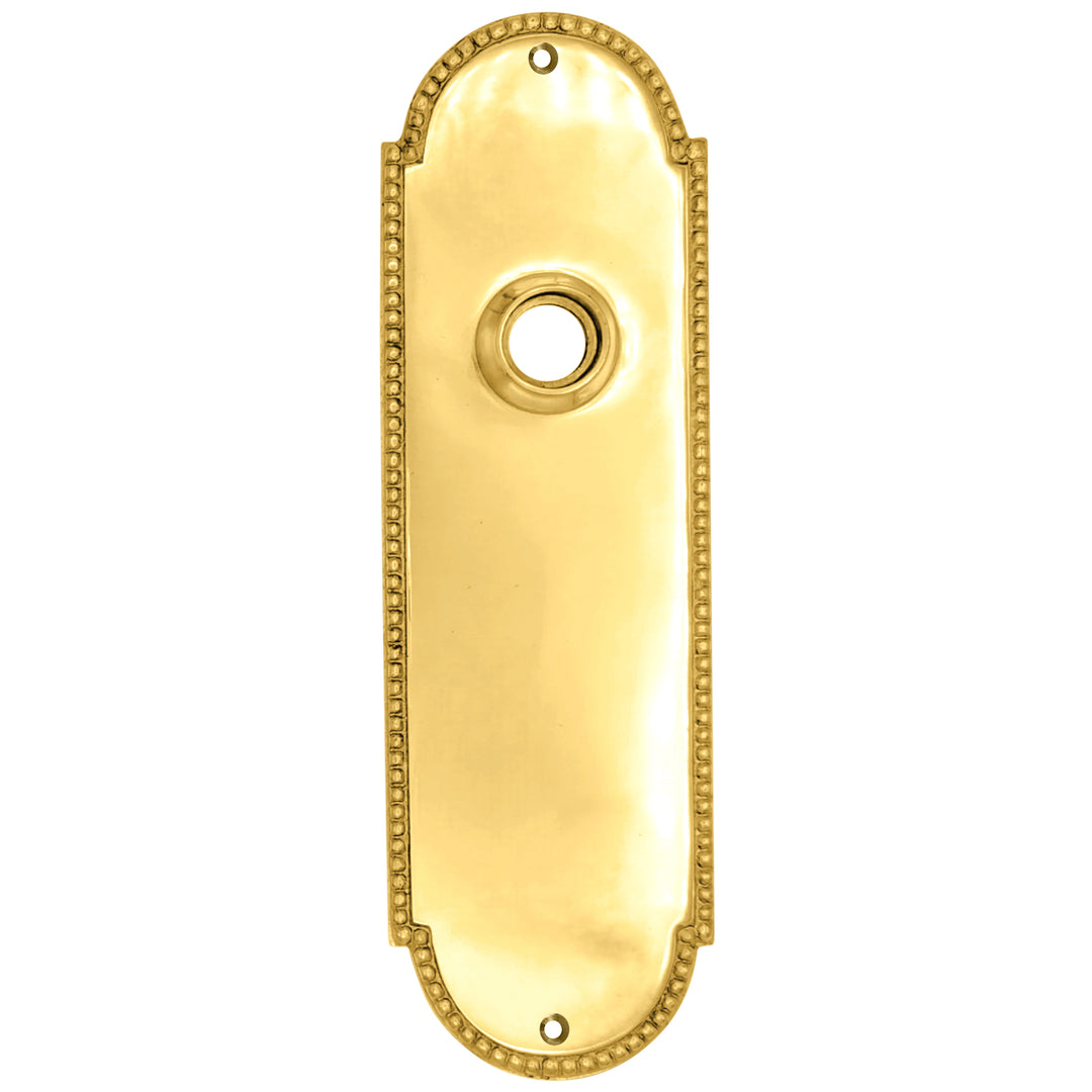 Beaded Arched Solid Brass Backplate (Several Finish Options)
