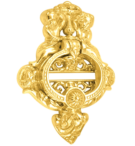 French Empire 10 Inch Brass Cherubs Door Knocker (Several Finishes Available)