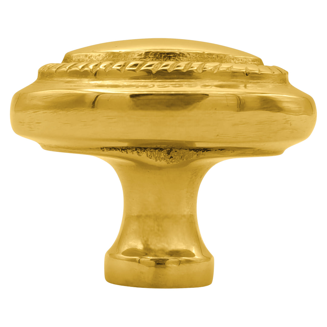 1 1/2 Georgian Roped Oval Cabinet Knob (Several Finishes Available)