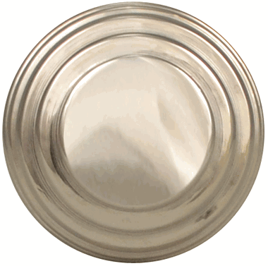 1 3/8 Inch Solid Brass Concentric Art Deco Round Cabinet and Furniture Knob COPPER MOUNTAIN HARDWARE