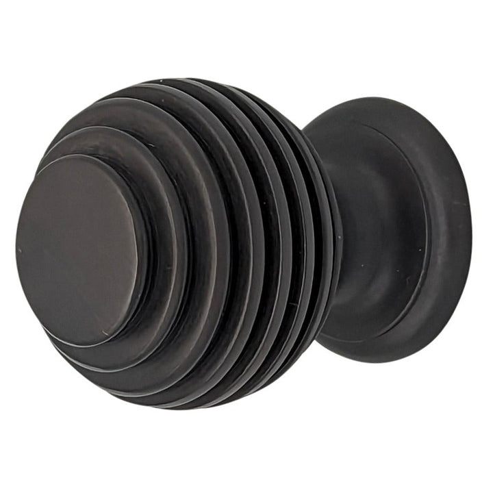 1 3/8 Inch Solid Brass Concentric Art Deco Round Cabinet and Furniture Knob COPPER MOUNTAIN HARDWARE