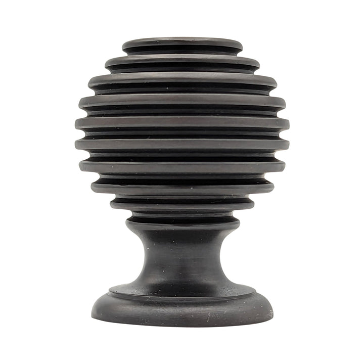 1 3/8 Inch Solid Brass Concentric Art Deco Round Cabinet and Furniture Knob COPPER MOUNTAIN HARDWARE
