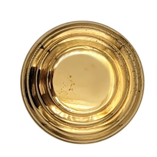 1 3/8 Inch Solid Brass Concentric Art Deco Round Cabinet and Furniture Knob COPPER MOUNTAIN HARDWARE