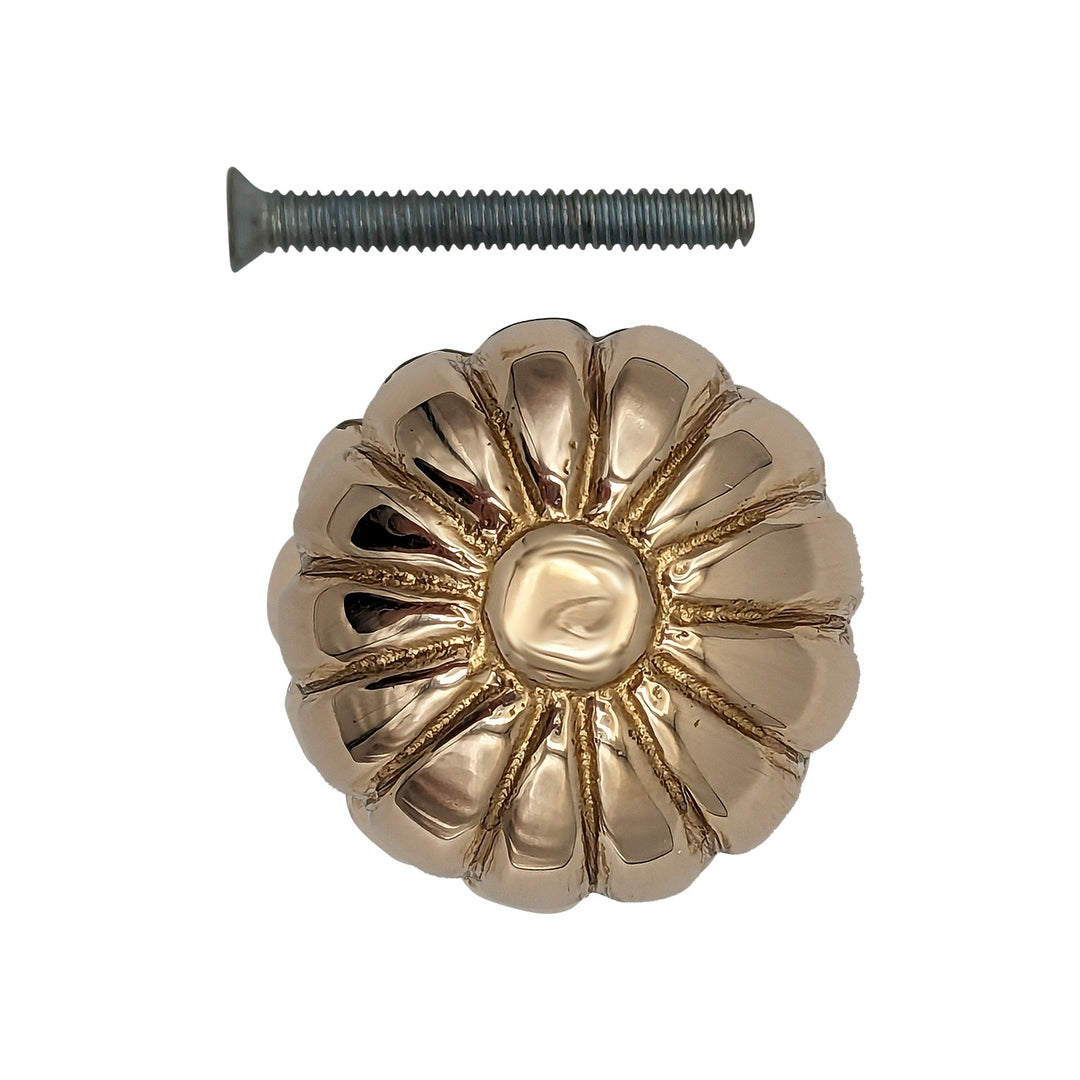 COPPER MOUNTAIN HARDWARE Round Daisy Flower Cabinet & Furniture Knob