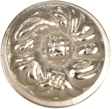 COPPER MOUNTAIN HARDWARE Brass Rococo Patterned Round Cabinet & Furniture Knob