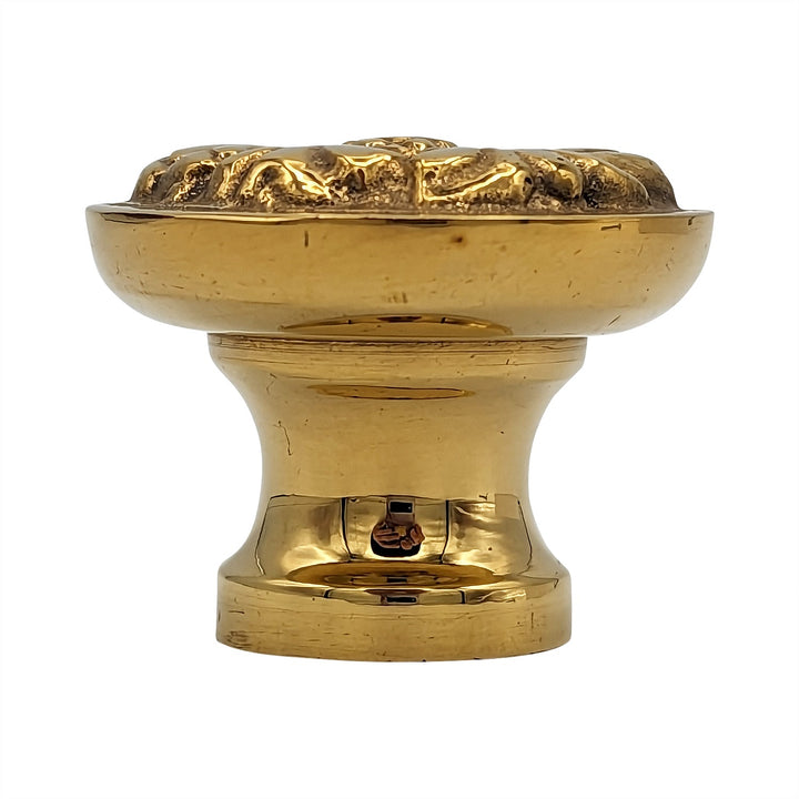 COPPER MOUNTAIN HARDWARE Brass Rococo Patterned Round Cabinet & Furniture Knob