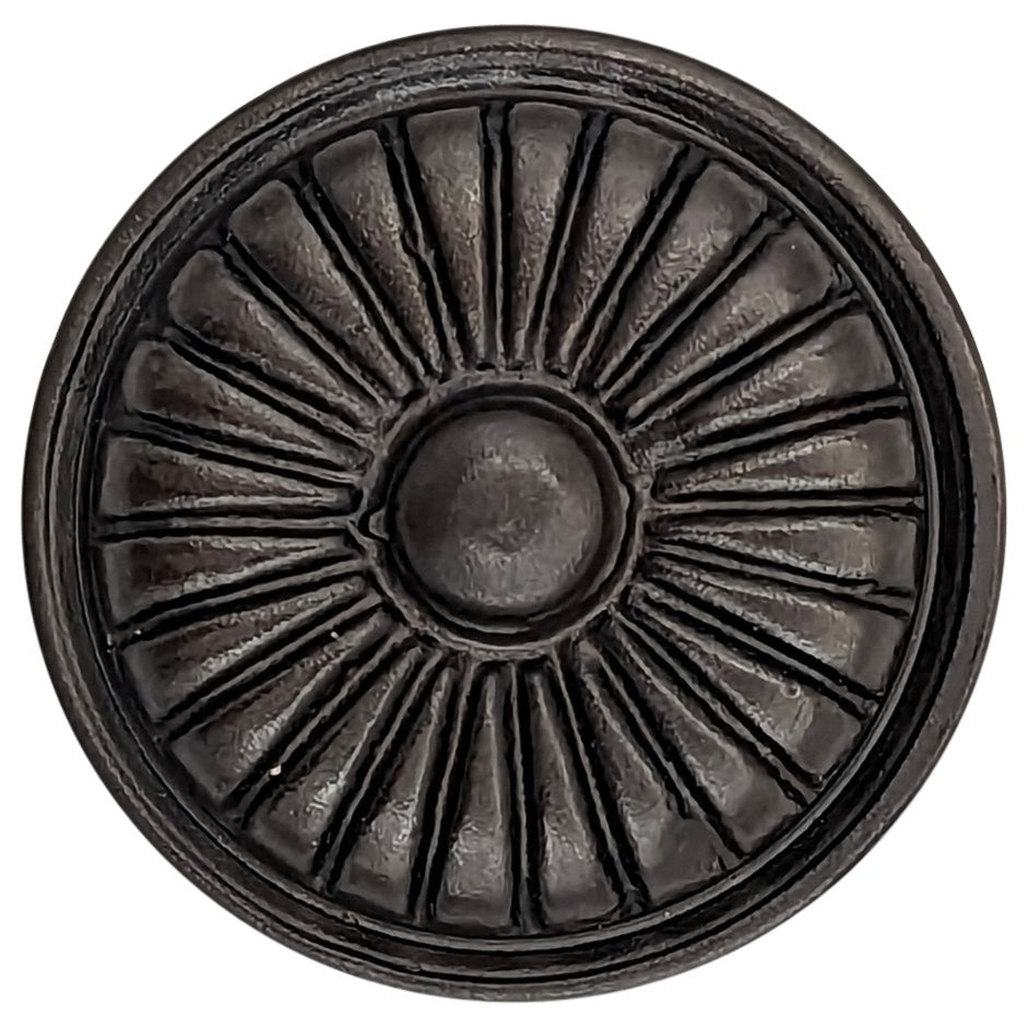 1 1/4 Inch Solid Brass Vintage Art Deco Fan Cabinet and Furniture Knob COPPER MOUNTAIN HARDWARE
