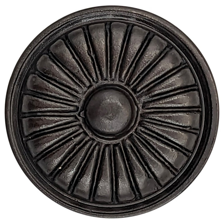 1 1/4 Inch Solid Brass Vintage Art Deco Fan Cabinet and Furniture Knob COPPER MOUNTAIN HARDWARE