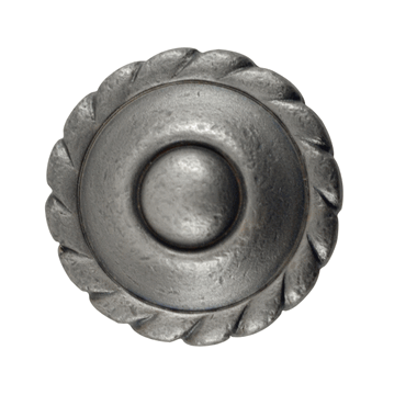 COPPER MOUNTAIN HARDWARE Solid Brass Georgian Rope Edged Cabinet & Furniture Knob