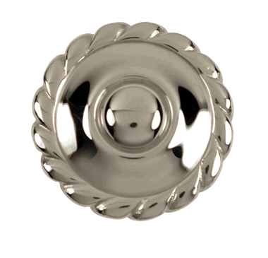 COPPER MOUNTAIN HARDWARE Solid Brass Georgian Rope Edged Cabinet & Furniture Knob