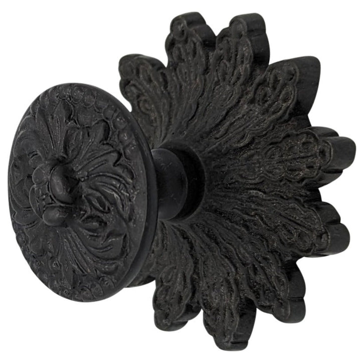 2 5/8 Inch Rococo Cabinet & Furniture Knob with Backplate (Several Finishes Available) COPPER MOUNTAIN HARDWARE