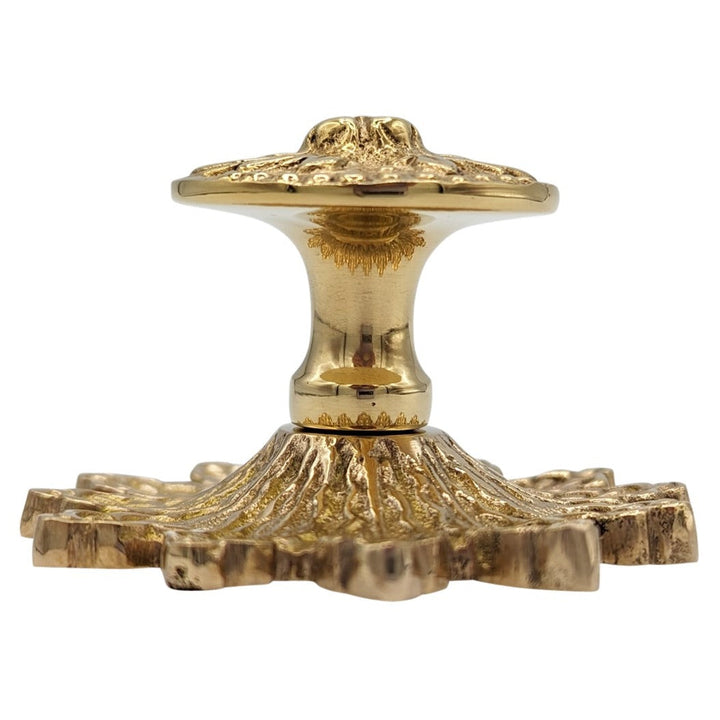 2 5/8 Inch Rococo Cabinet & Furniture Knob with Backplate (Several Finishes Available) COPPER MOUNTAIN HARDWARE