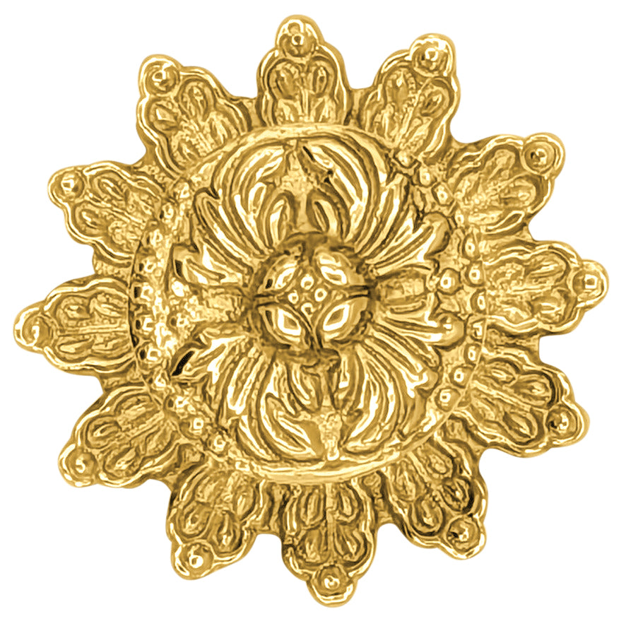 2 5/8 Inch Rococo Cabinet & Furniture Knob with Backplate (Several Finishes Available)