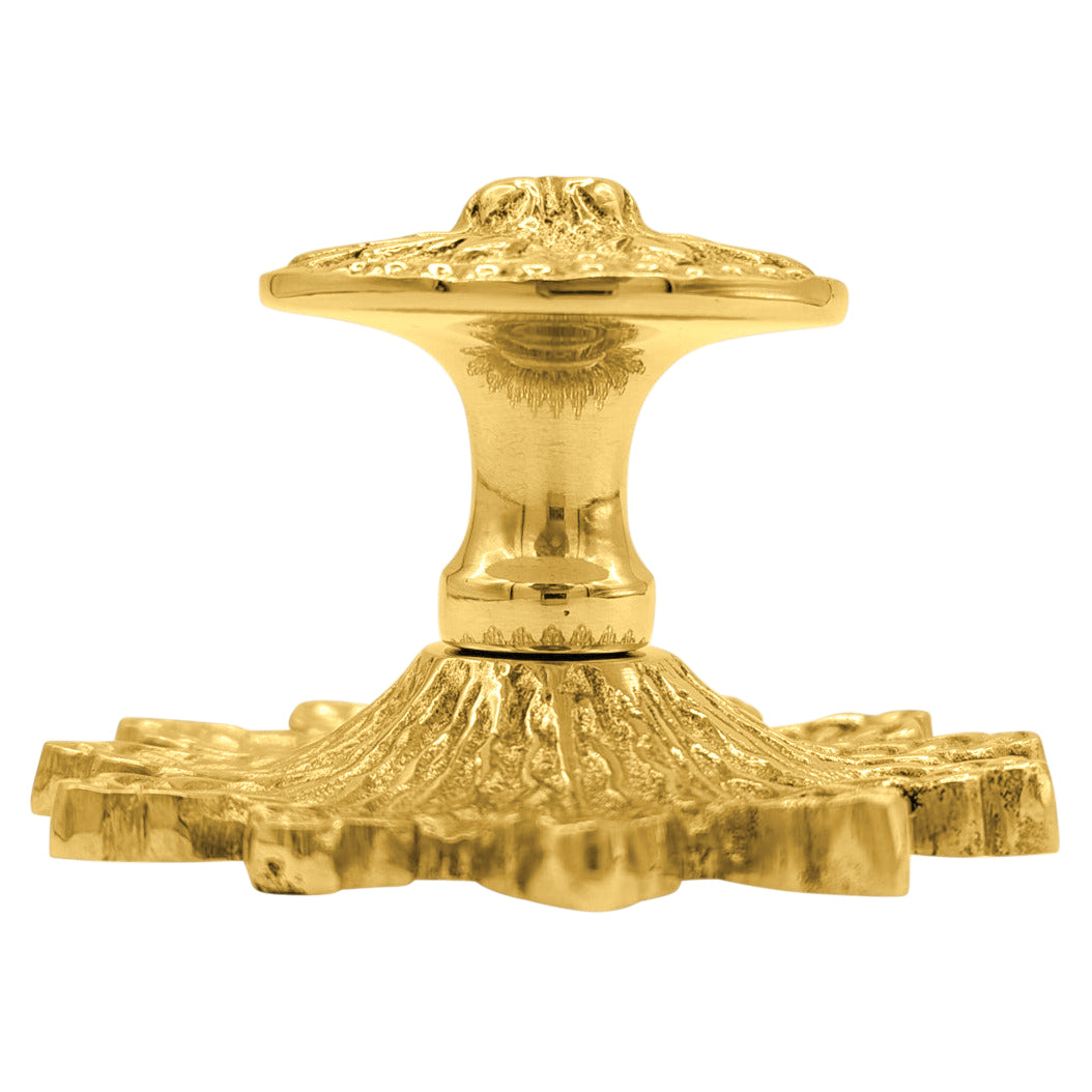 2 5/8 Inch Rococo Cabinet & Furniture Knob with Backplate (Several Finishes Available)