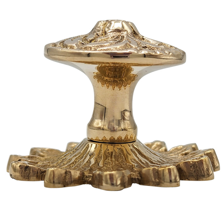 COPPER MOUNTAIN HARDWARE Solid Brass Rococo Victorian Cabinet & Furniture Knob with Back Plate