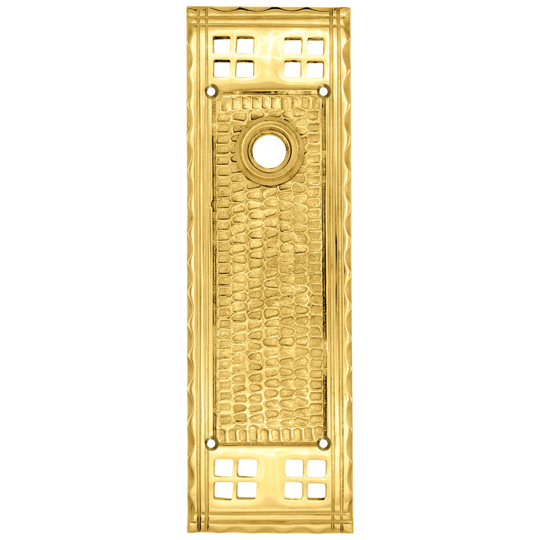 Arts & Crafts Style Solid Brass Backplate (Several Finishes Available)
