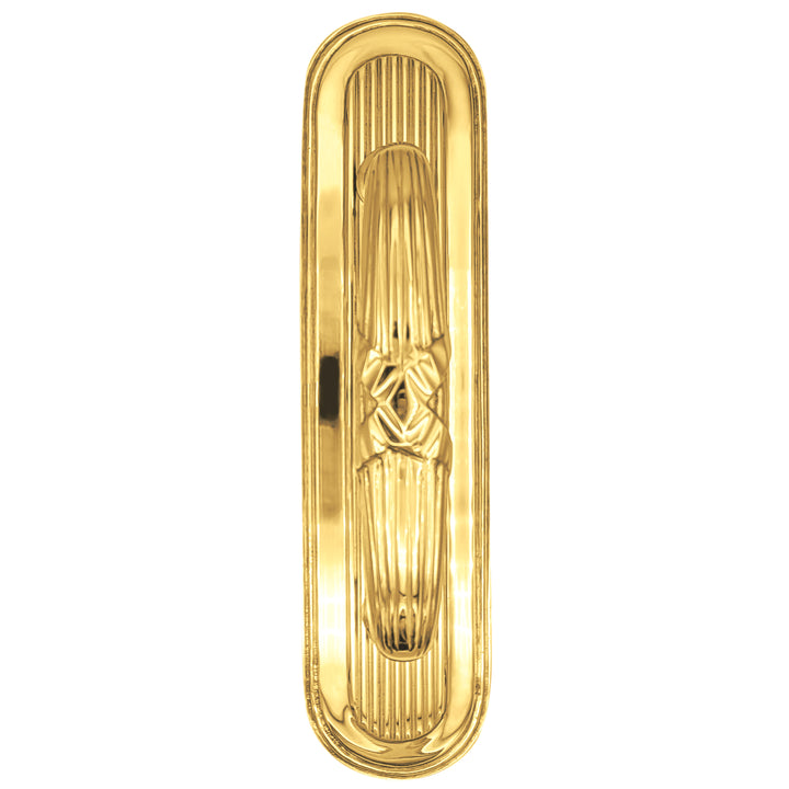 10 1/2 Inch Art Deco Style Door Pull and Plate