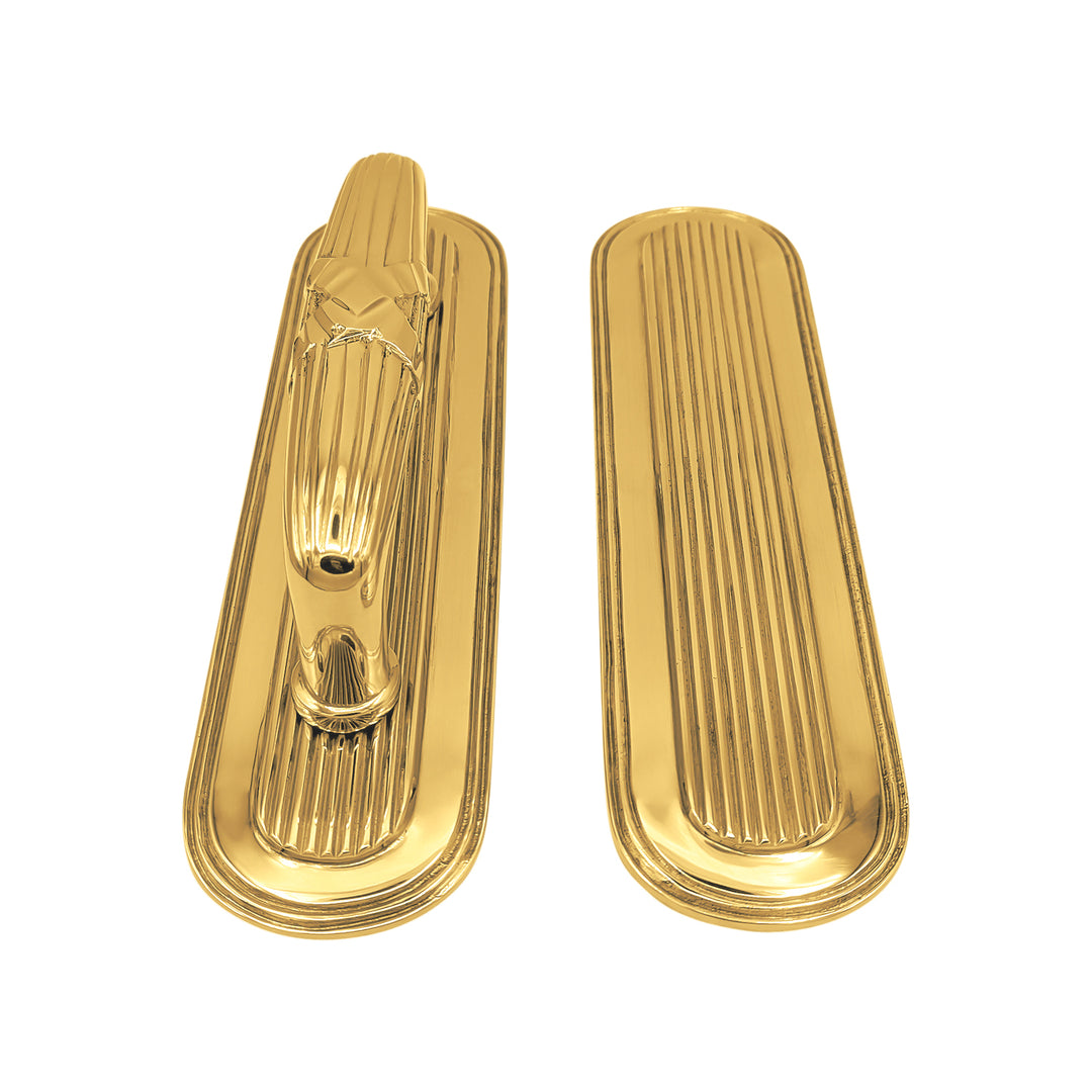 10 1/2 Inch Art Deco Style Door Pull and Push Plate (Several Finishes Available)