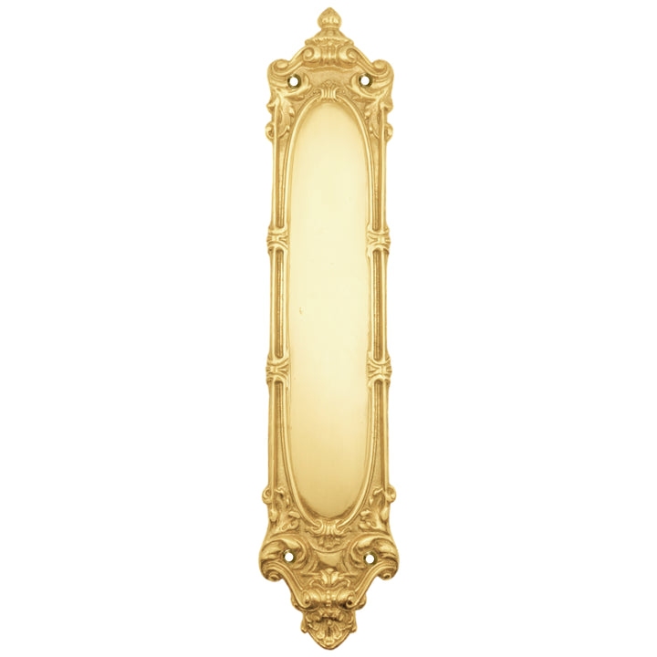 14 1/2 Inch Solid Brass Victorian Push Plate