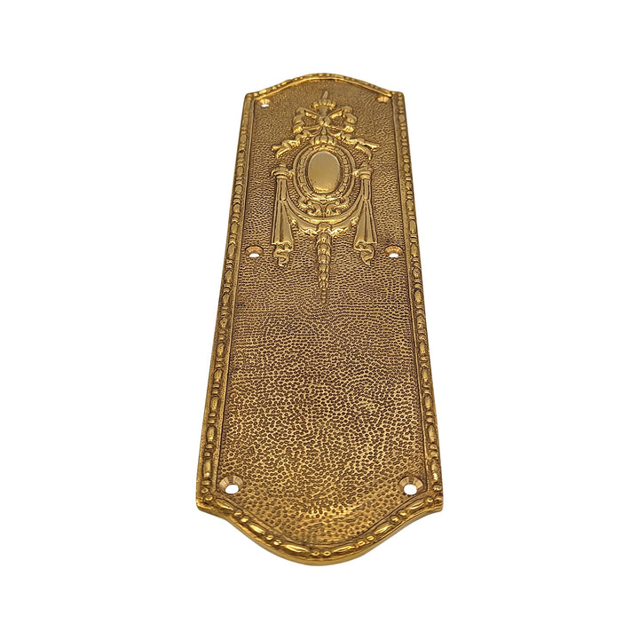 COPPER MOUNTAIN HARDWARE 11 Inch Ribbon & Bow Solid Brass Push Plate in Several Finishes