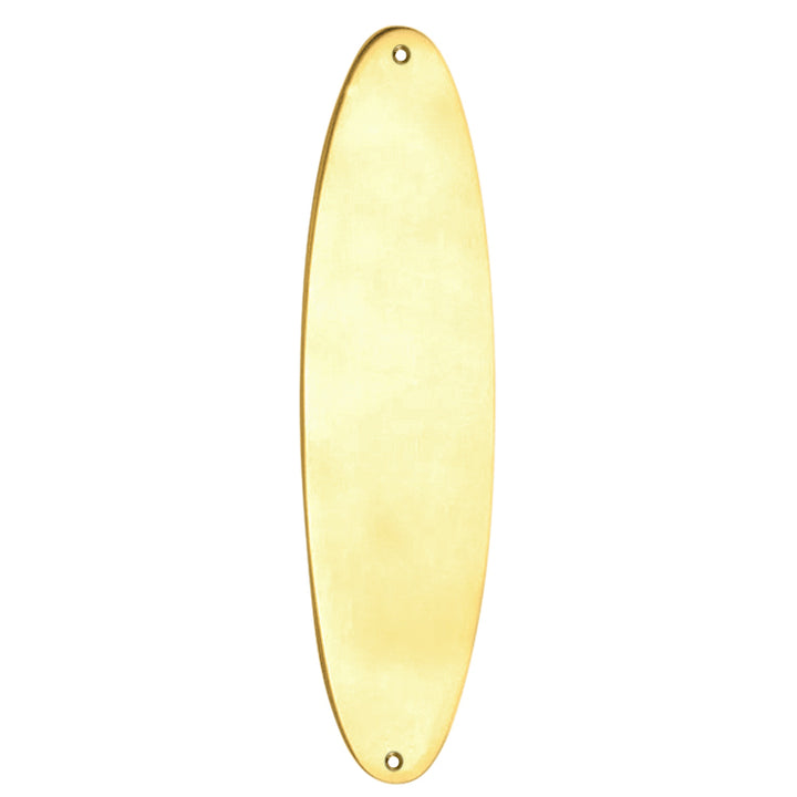 11 Inch Solid Brass Traditional Oval Push Plate (Several Finishes Available)