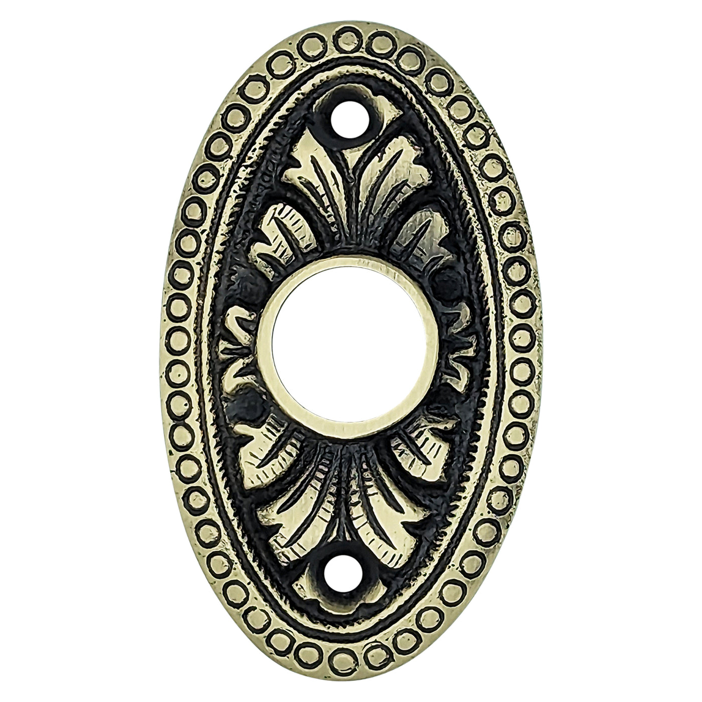 2 5/8 Inch Solid Brass Avalon Style Rosette (Antique Brass Finish)