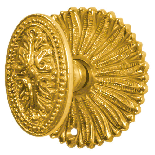 French Provincial Rosette Door Set with Avalon Oval Door Knobs (Several Finishes Available)