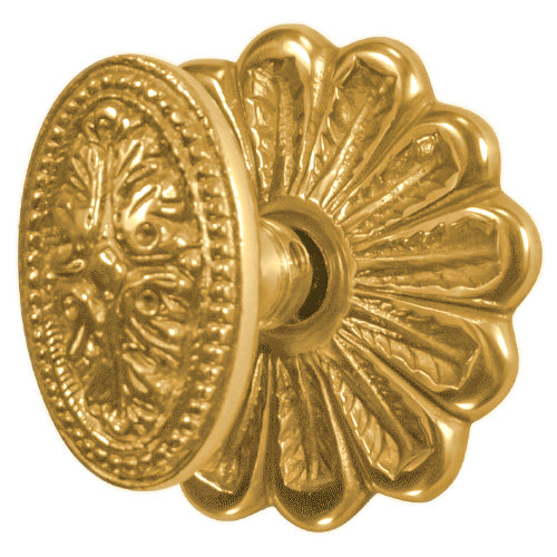 Maltesia Flower Rosette Door Set with Avalon Oval Door Knobs (Several Finishes Available)