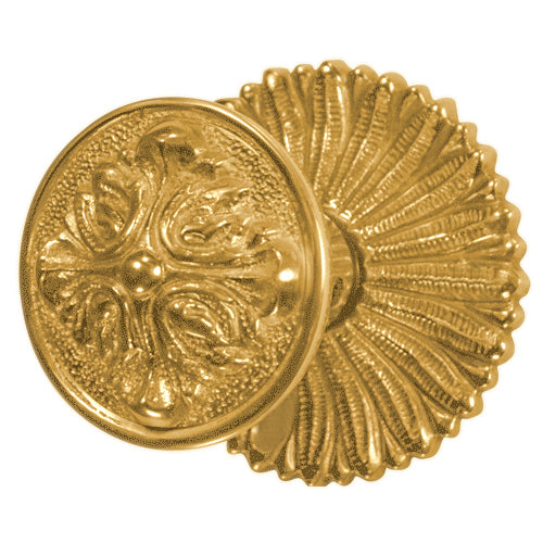 French Provincial Rosette Door Set with Romanesque Door Knobs (Several Finishes Available)