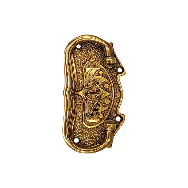 3 3/4 Inch Tree of Life Leaf Pattern Solid Brass Drawer Pull COPPER MOUNTAIN HARDWARE