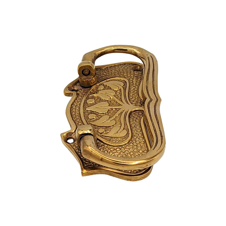 3 3/4 Inch Tree of Life Leaf Pattern Solid Brass Drawer Pull COPPER MOUNTAIN HARDWARE