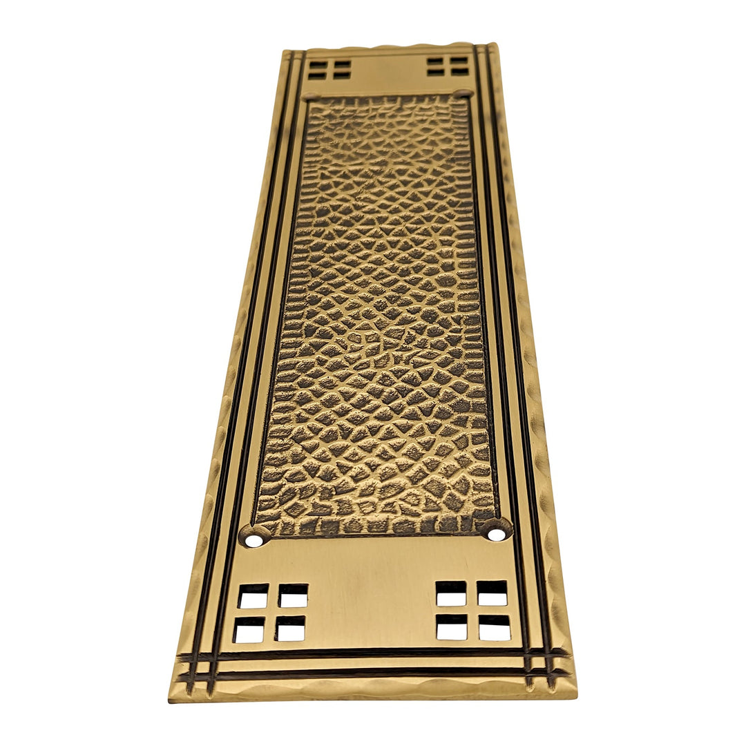 12 Inch Craftsman Style Push Plate COPPER MOUNTAIN HARDWARE