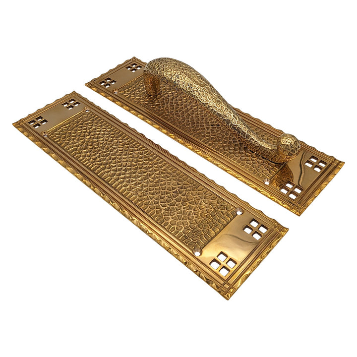 12 Inch Craftsman Style Door Pull & Push Plate Set COPPER MOUNTAIN HARDWARE