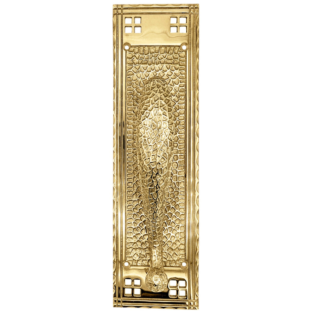 COPPER MOUNTAIN HARDWARE 12 Inch Craftsman Style Door Pull & Plate in Several Finishes