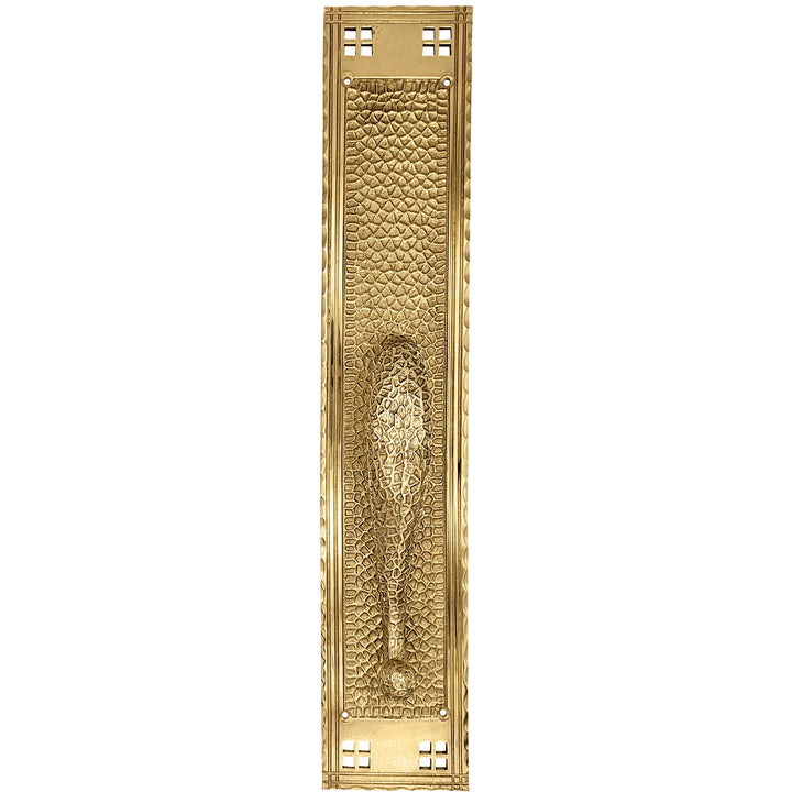 COPPER MOUNTAIN HARDWARE 18 Inch Craftsman Style Door Pull & Plate in Several Finishes