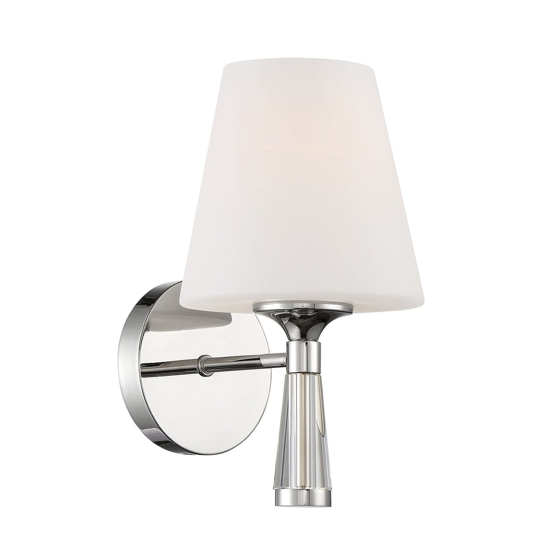 Ramsey 1 Light Polished Nickel Sconce Crystorama