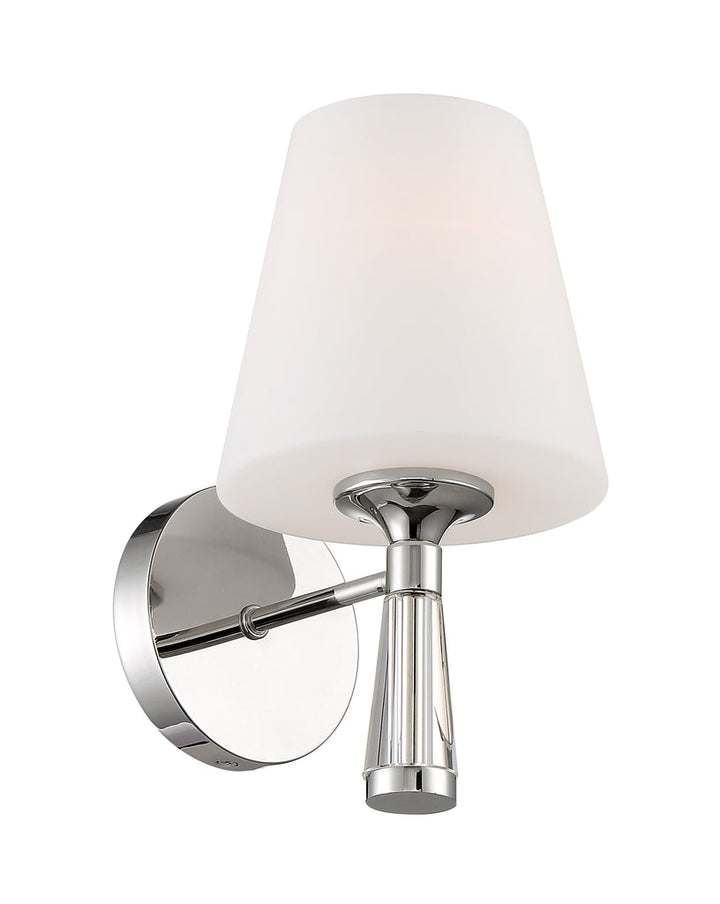 Ramsey 1 Light Polished Nickel Sconce Crystorama