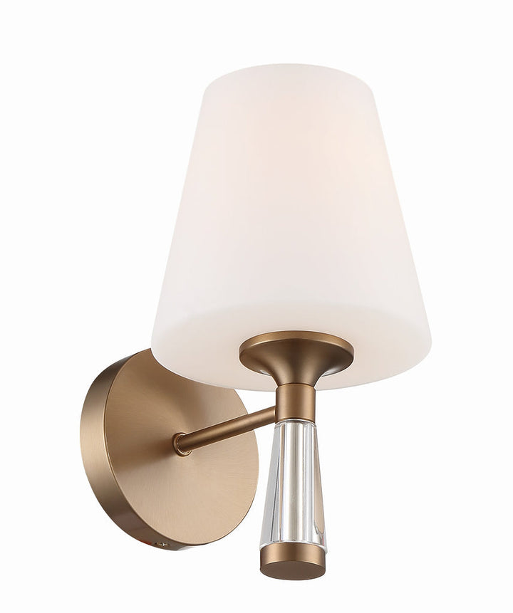 Ramsey 1 Light Vibrant Gold Sconce Crystorama