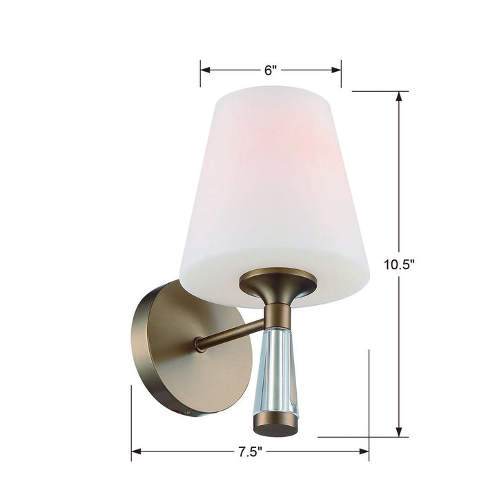 Ramsey 1 Light Vibrant Gold Sconce Crystorama